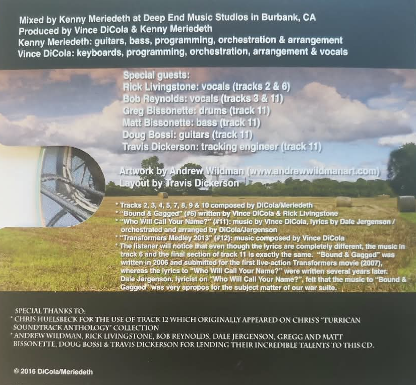 DiCola/Meriedeth "Of Two Minds" CD liner notes — credits and special guests
