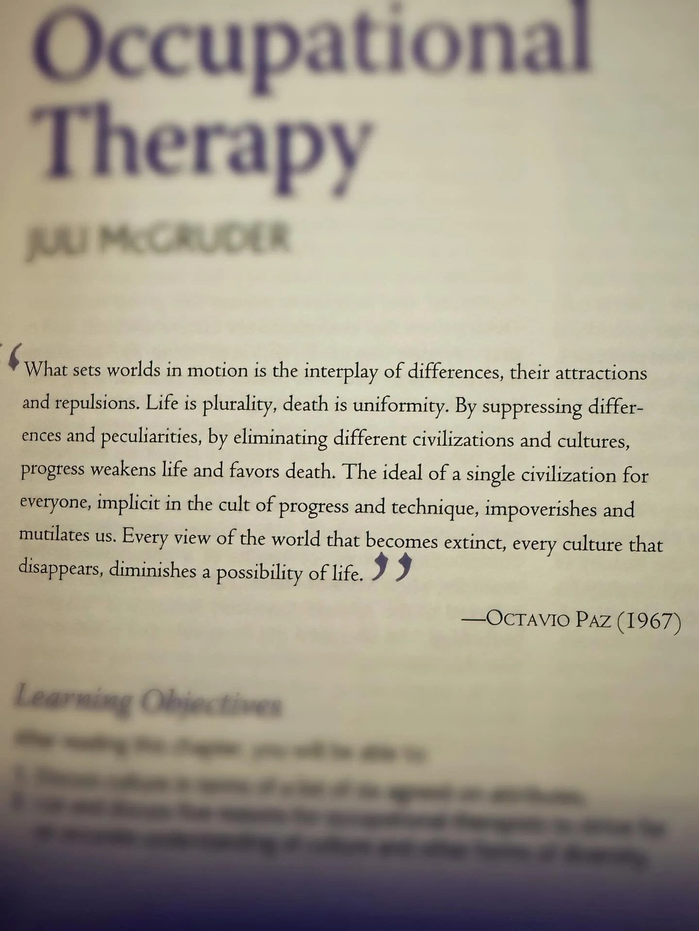 Sometimes my OT life feels far away from my writing life. Then I stumble across Octavio Paz in my Willard &amp; Spackman&rsquo;s and for a moment, the threads from these parallel roads blend together.

#amwri̇ti̇ng #writersofinstagram #octaviopaz #wr