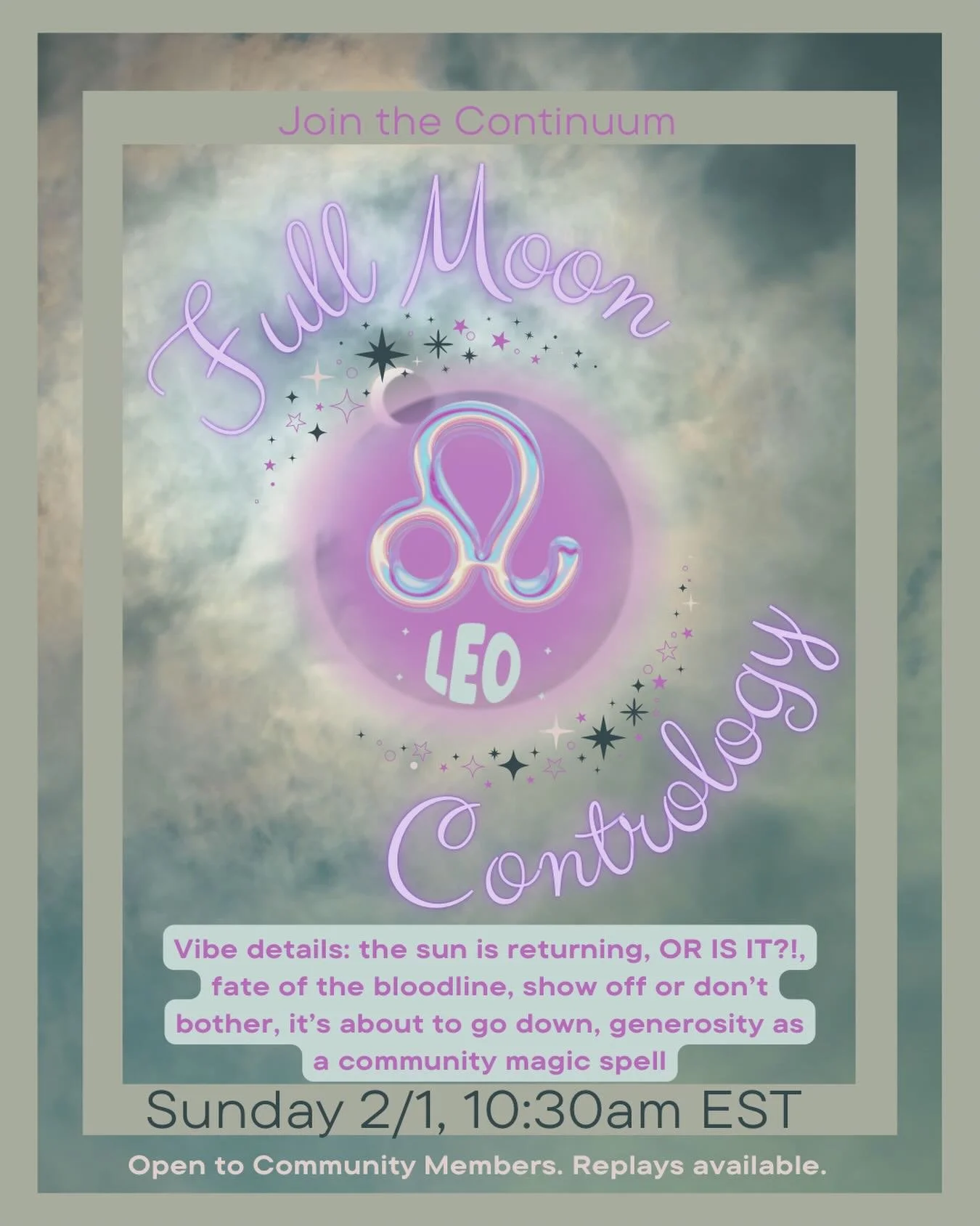 Join the Continuum community at our Full Moon in Leo class on Sunday February 1st, at 10:30a EST 🌝🦁 🌀This is our last exhale before eclipse season, so come find your breath and some stability at this foundational level classical Pilates class desi