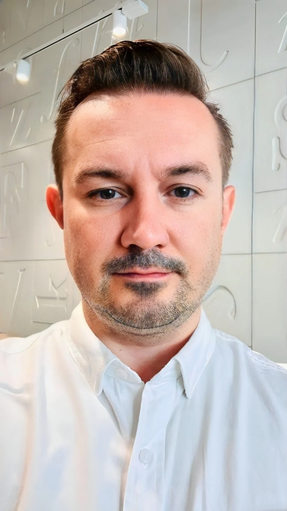 Gray silhouette of a person on a light gray background