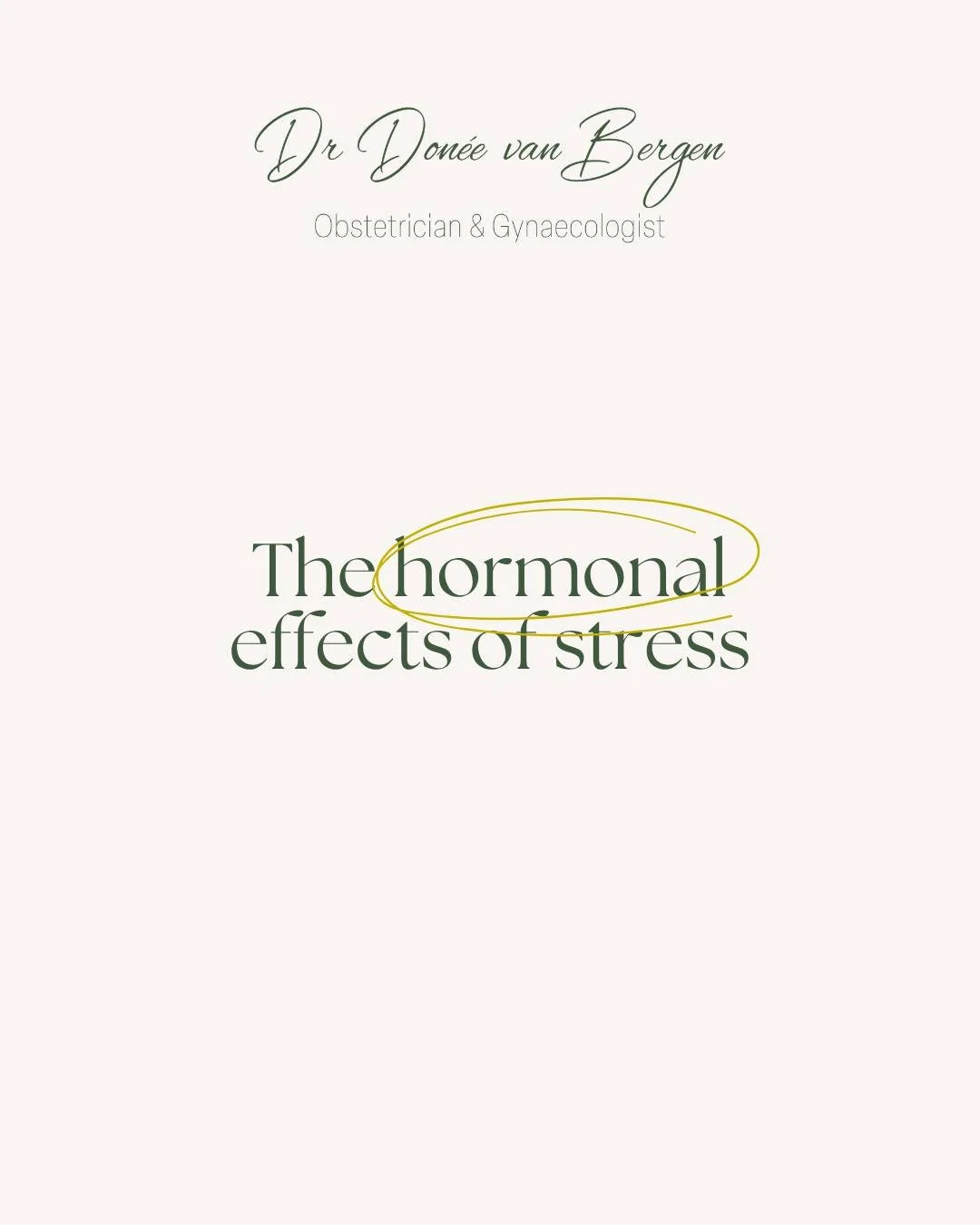 Hormonal balance is sensitive to stress. When the body is under prolonged stress, it prioritises survival pathways - often at the expense of reproductive function.
This can present in several ways.

Irregular menstrual cycles, changes in cycle length