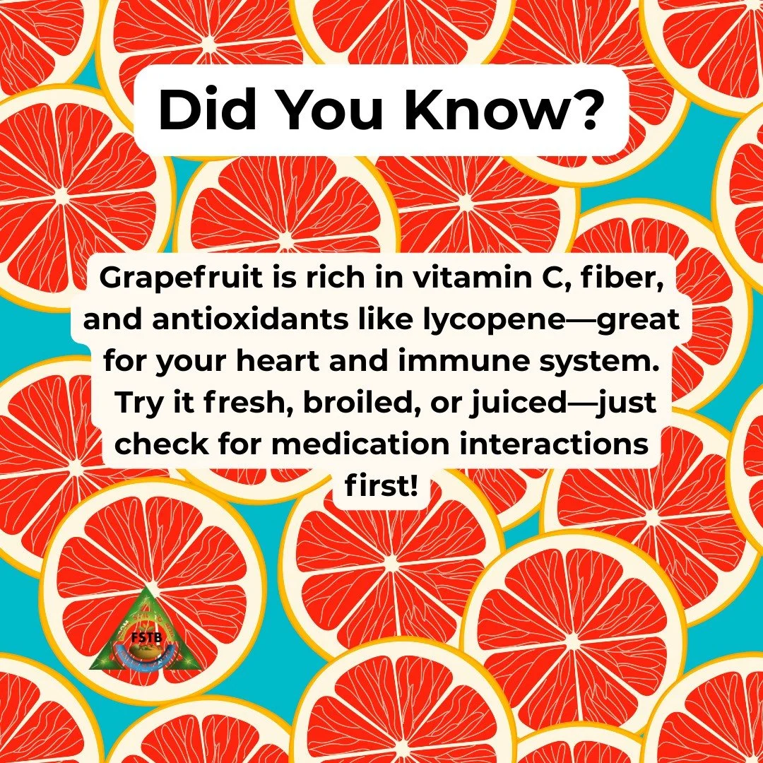 A tart fruit with sweet health perks.

#FromSoiltoBoil #GrapefruitGlow #HeartSmartEating #CitrusPower #ImmunitySupport #FarmFreshFruit
