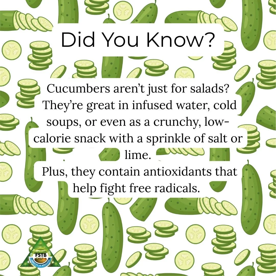 Crunchy, cooling, and packed with benefits&mdash;don&rsquo;t underestimate the cucumber.

#FromSoiltoBoil #CucumberLove #FarmFreshVeggies #AntioxidantBoost #EatSmart #HydrateAndNourish