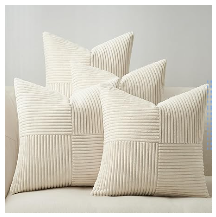 Housses coussins beige