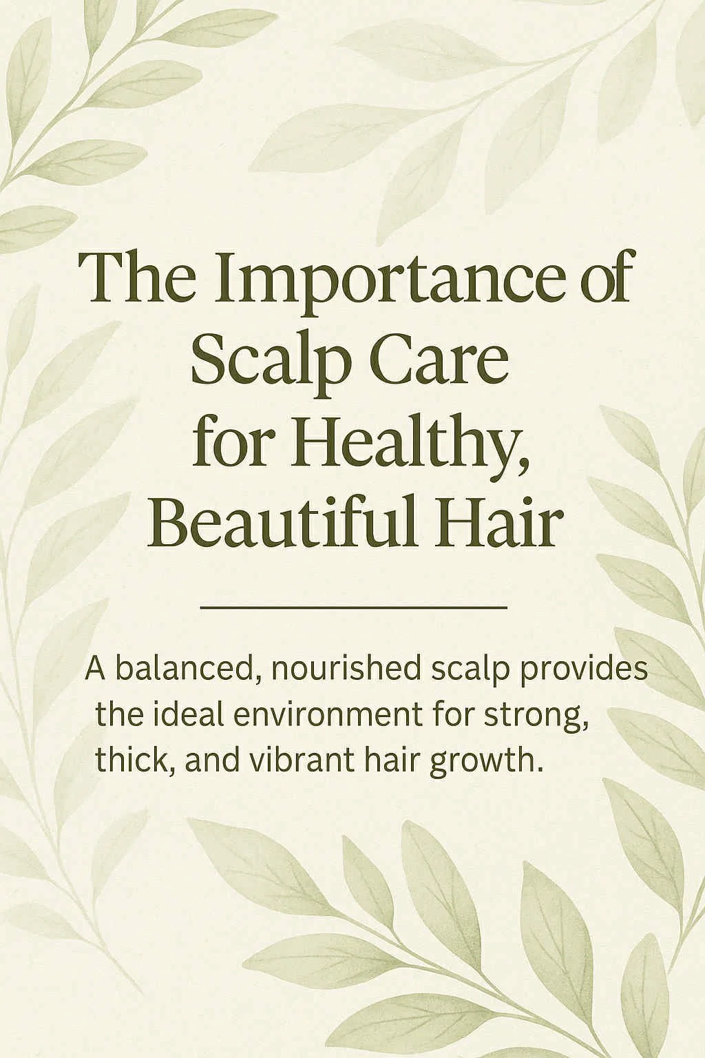 The Importance of Scalp Care for Healthy Hair