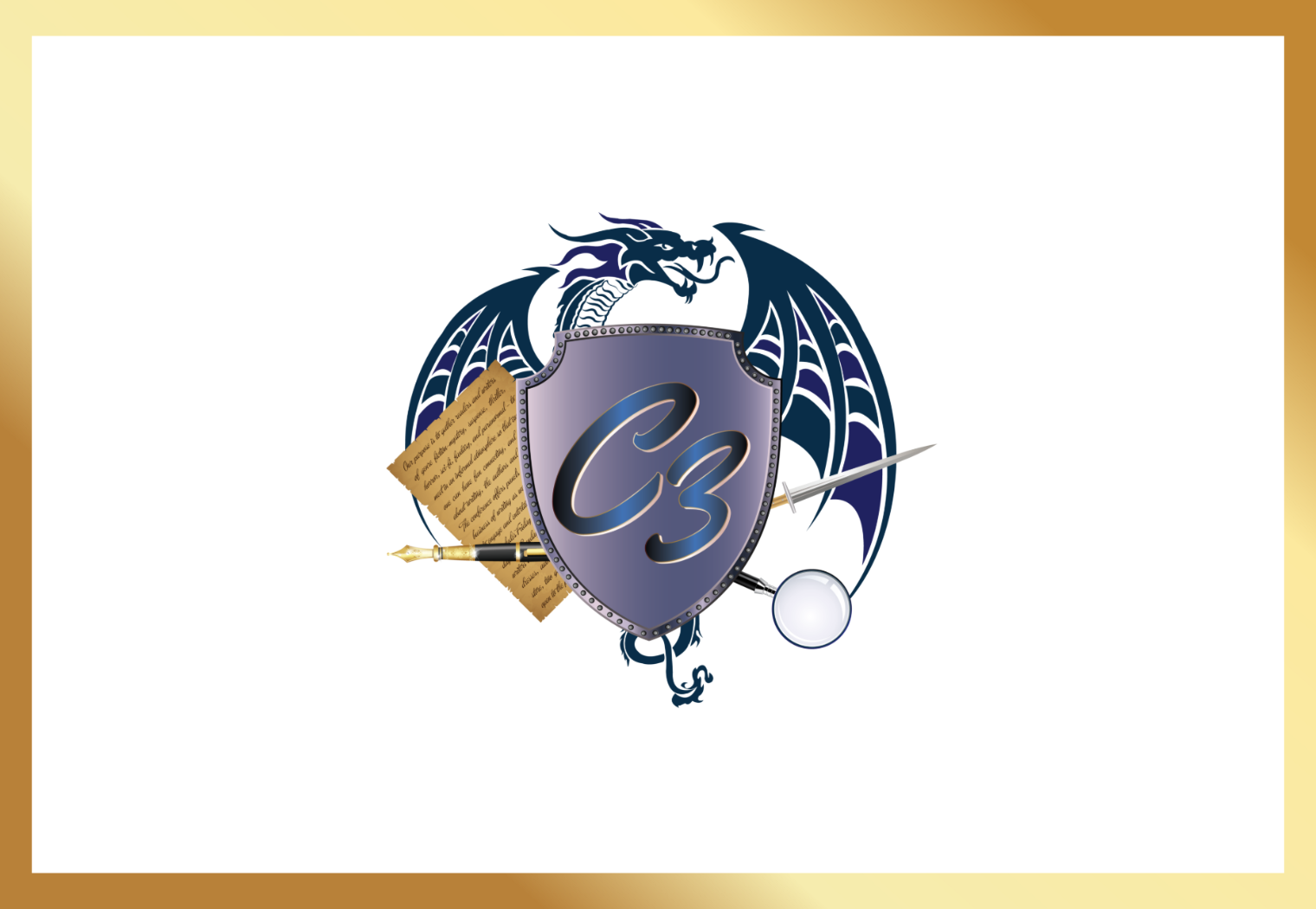 Creatures Crimes Creativity Conference Dragon and ShieldLogo Bouchercon 2027 Partner