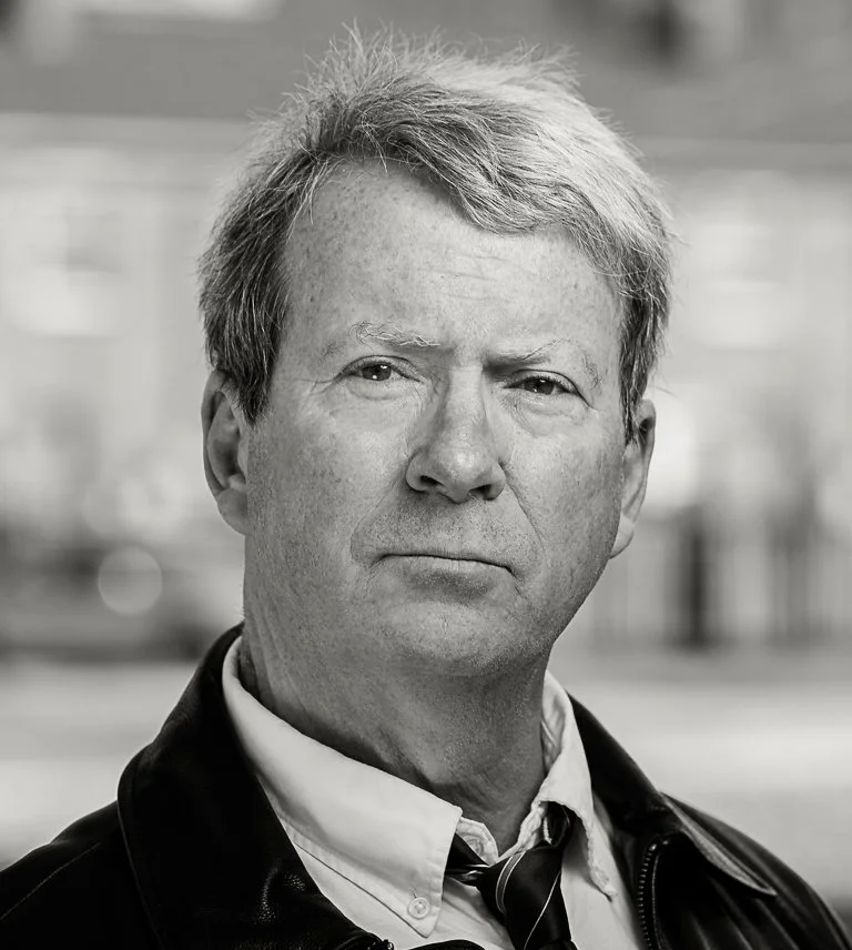 Black and White Photo of Thriller Author Mark Bergin