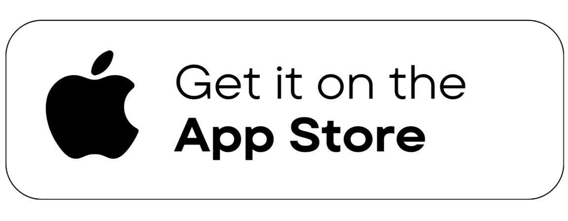 Apple logo with text 'Get it on the App Store' in black and white.