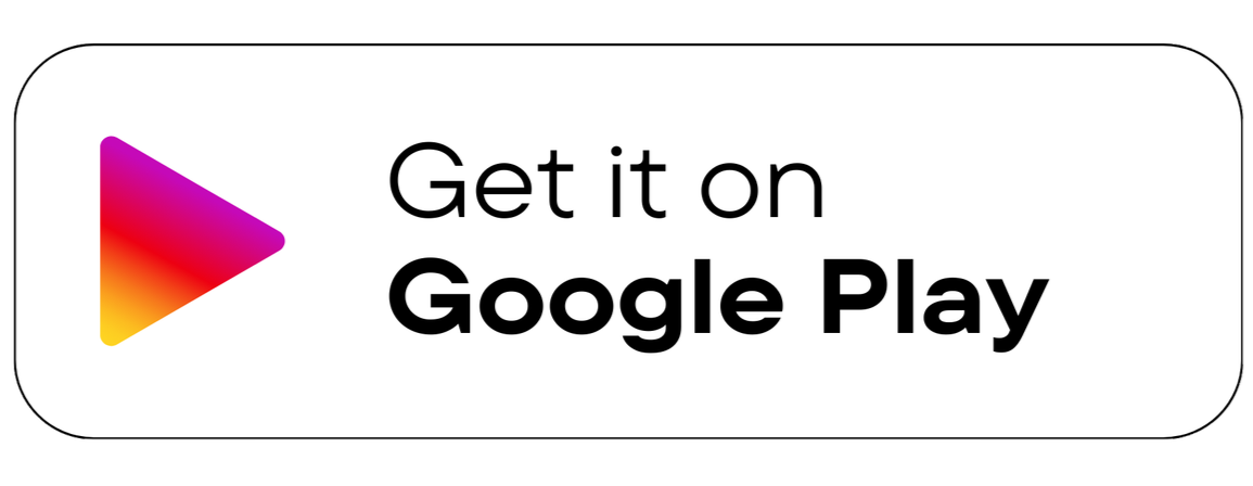 Google Play store badge with a triangle logo and text that says "Get it on Google Play".