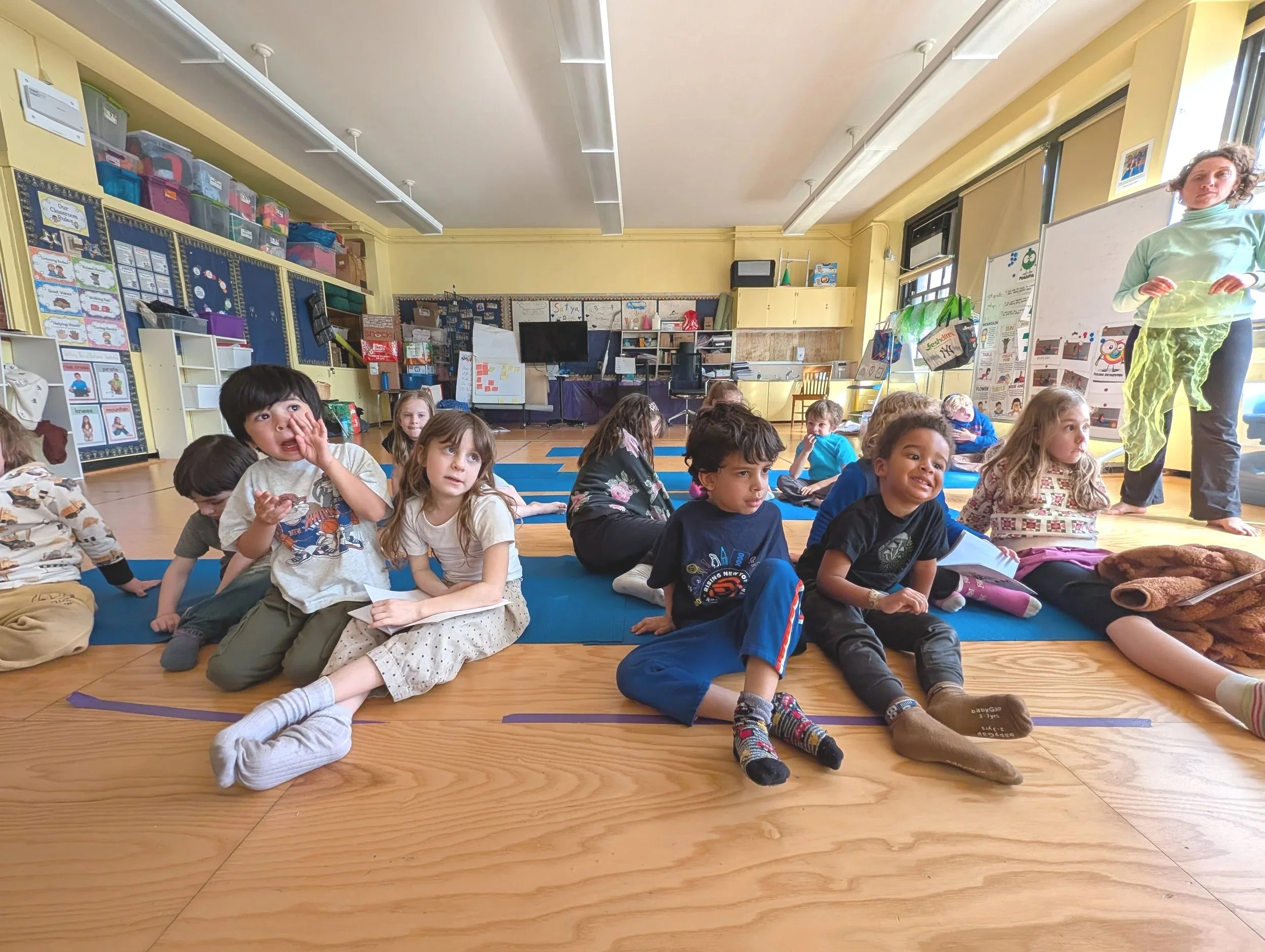 Brooklyn students exploring Jewish identity through theater and discussion.