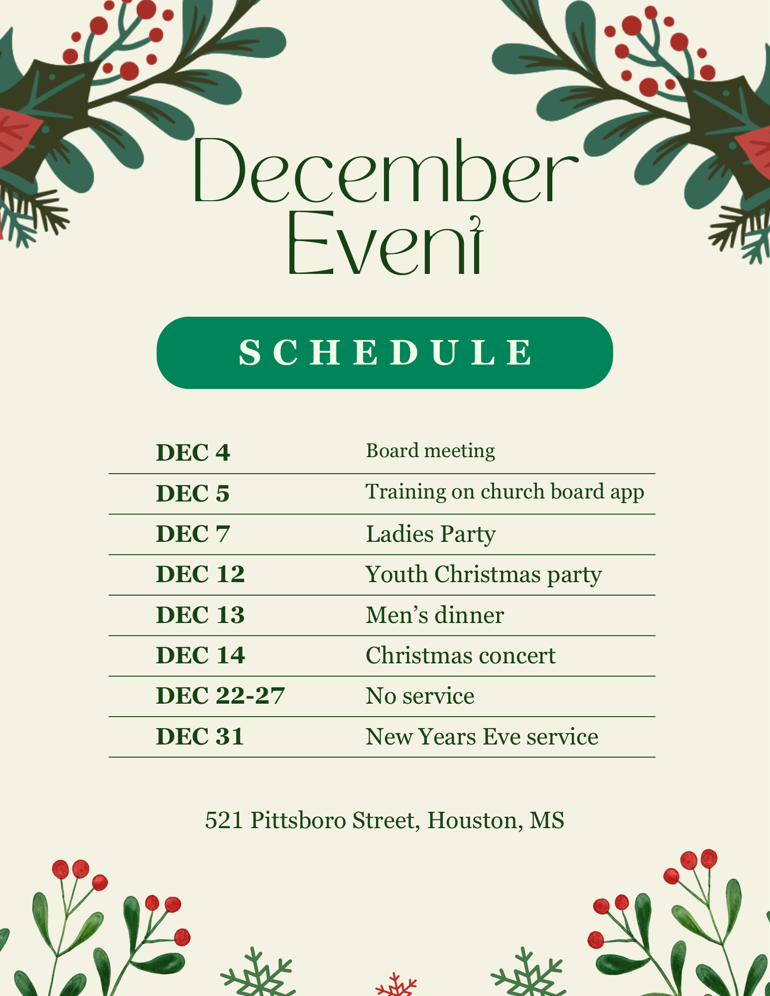 December Dates to Remember