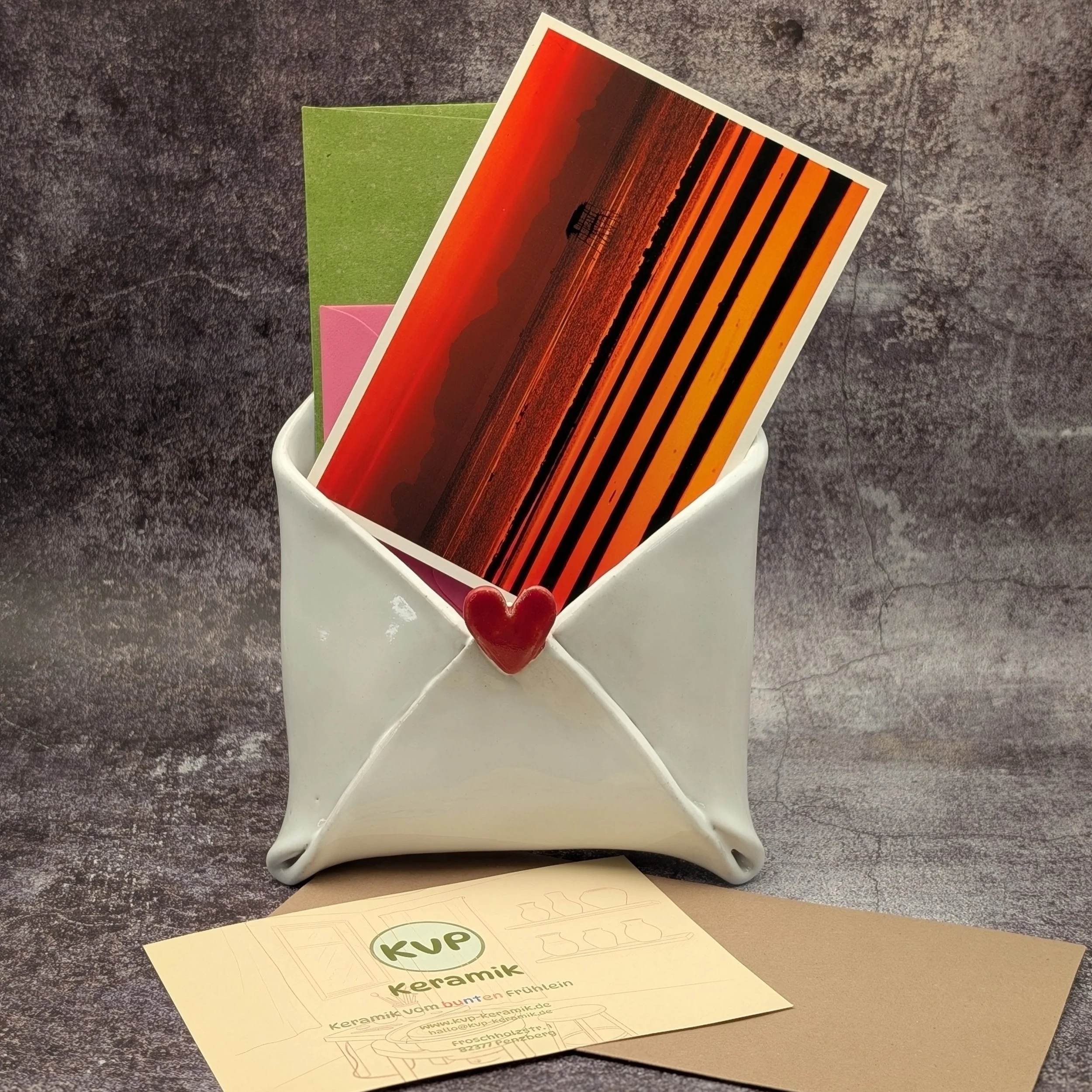 Briefsammelumschlag mit Herz