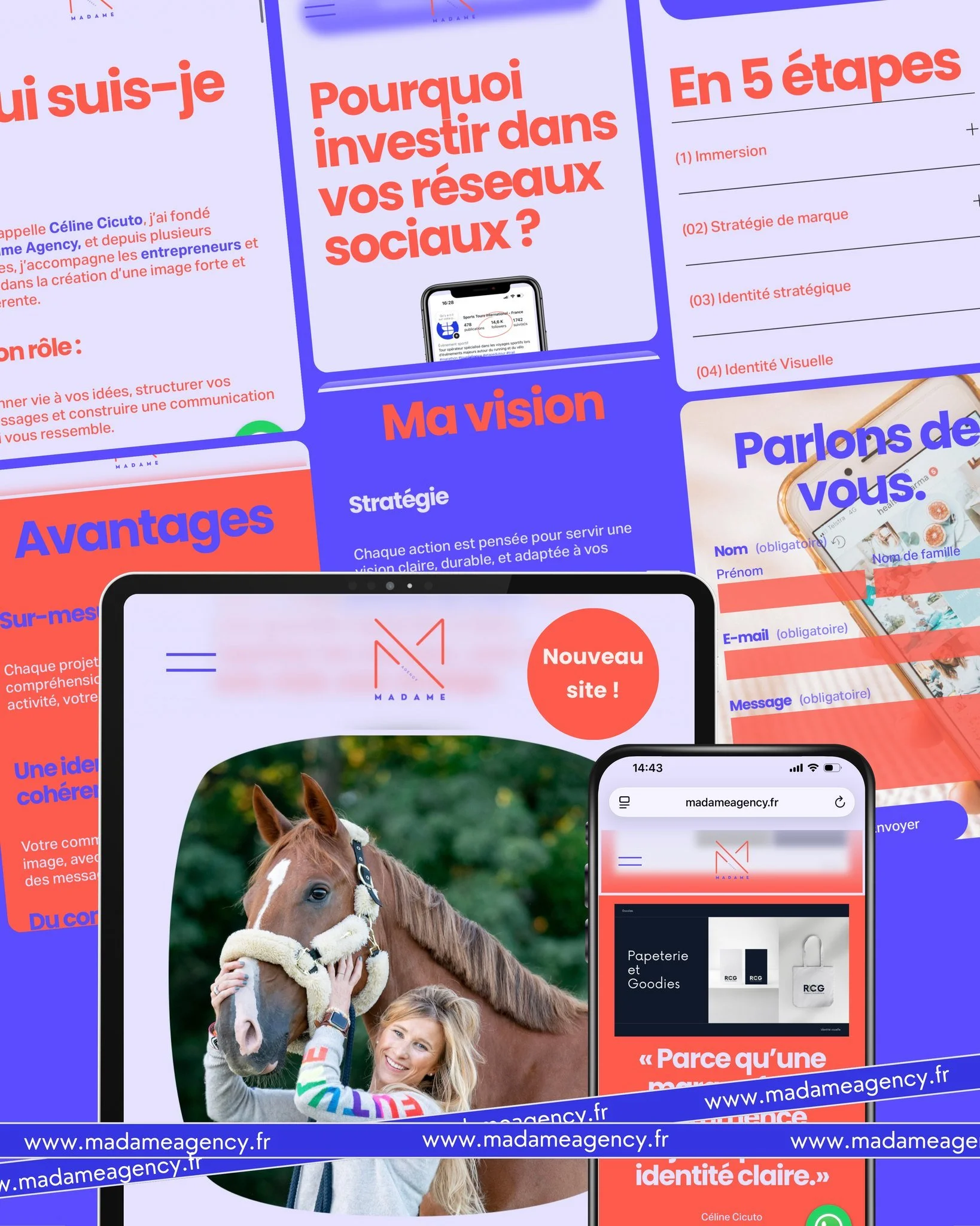🚀 Nouveau site en ligne
𝗺𝗮𝗱𝗮𝗺𝗲𝗮𝗴𝗲𝗻𝗰𝘆.𝗳𝗿
Apr&egrave;s plusieurs semaines de r&eacute;flexion, de design et d&rsquo;ajustements (et beaucoup de caf&eacute; ☕️), Madame Agency a enfin son nouvel &eacute;crin digital.

Ce nouvel espace a &