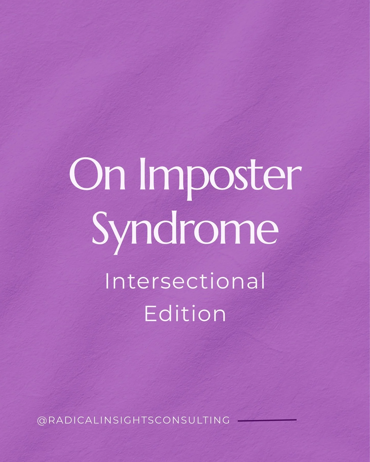 Fighting that imposter shit, one post at a time