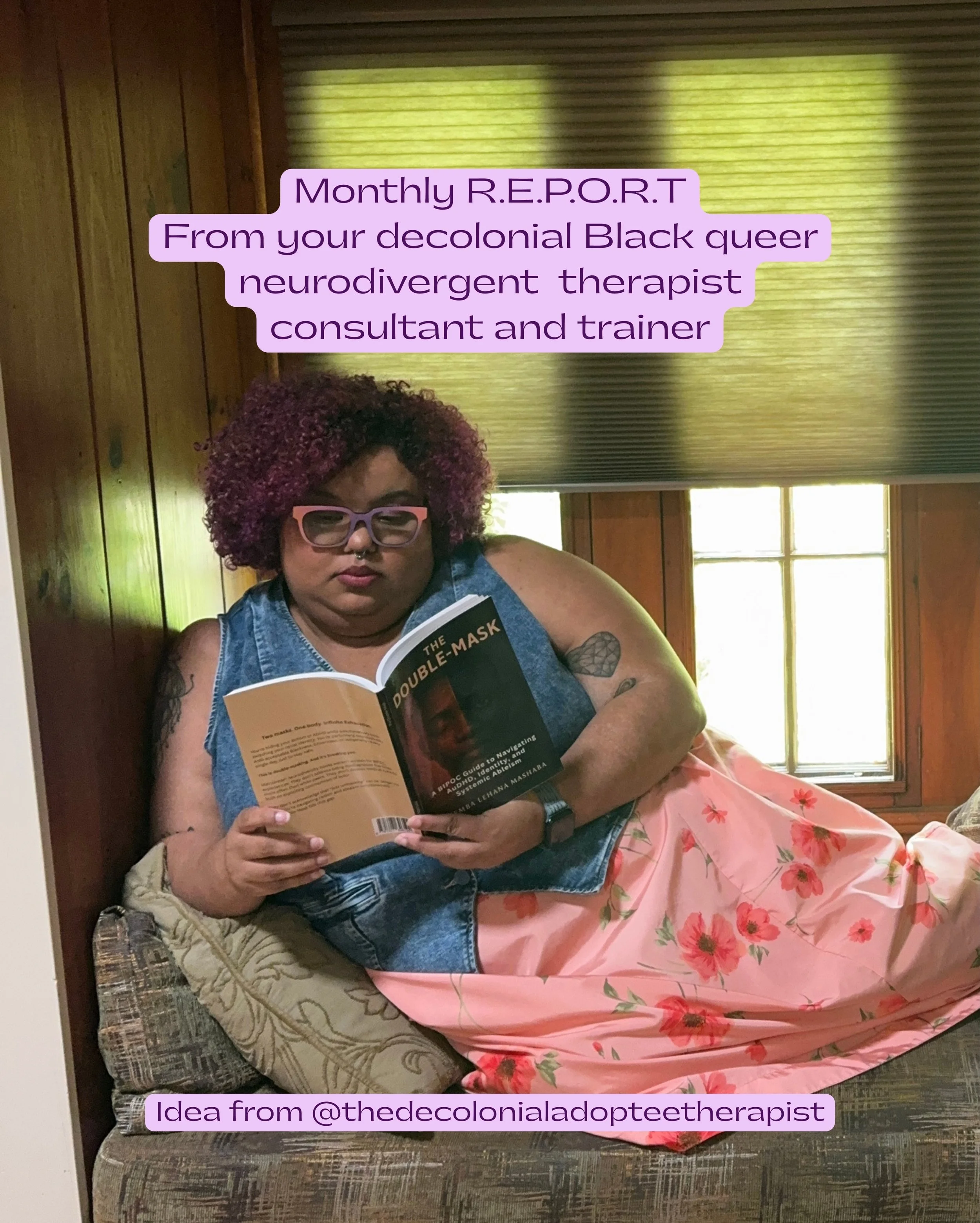 A bit late but here&rsquo;s my monthly R.E.P.O.R.T! I first saw this when @thedecolonialadopteetherapist did it and loved it, I&rsquo;m a big fan of reflecting and I think this is a great way to do it! 

May was busy busy with lots of presentations a