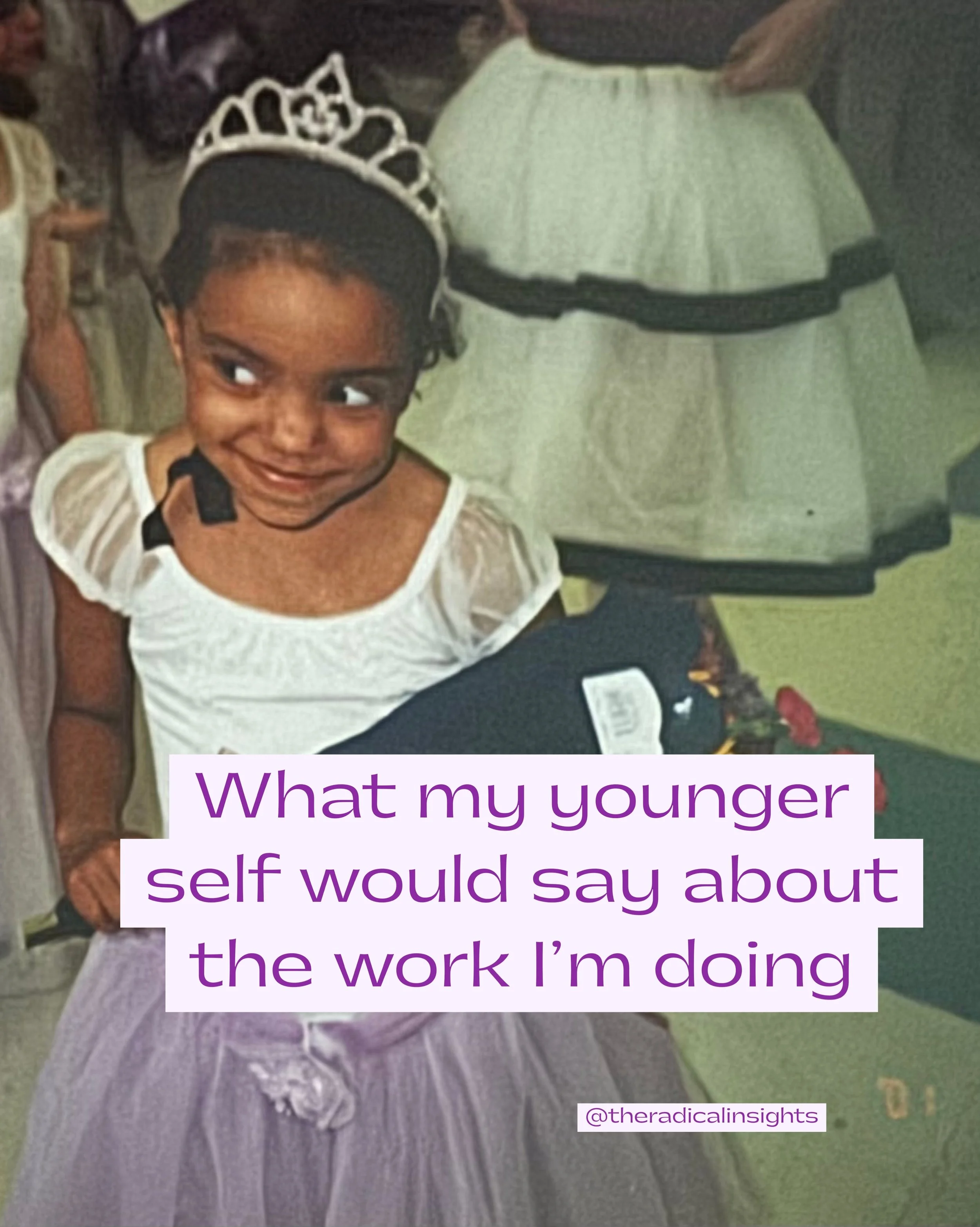 Doing parts work means a lot of reflecting on past experiences and selves. Well, I was just thinking about how me at different ages would say about where I am now. 

It was actually a really nice exercise especially to help me feel less&hellip;behind