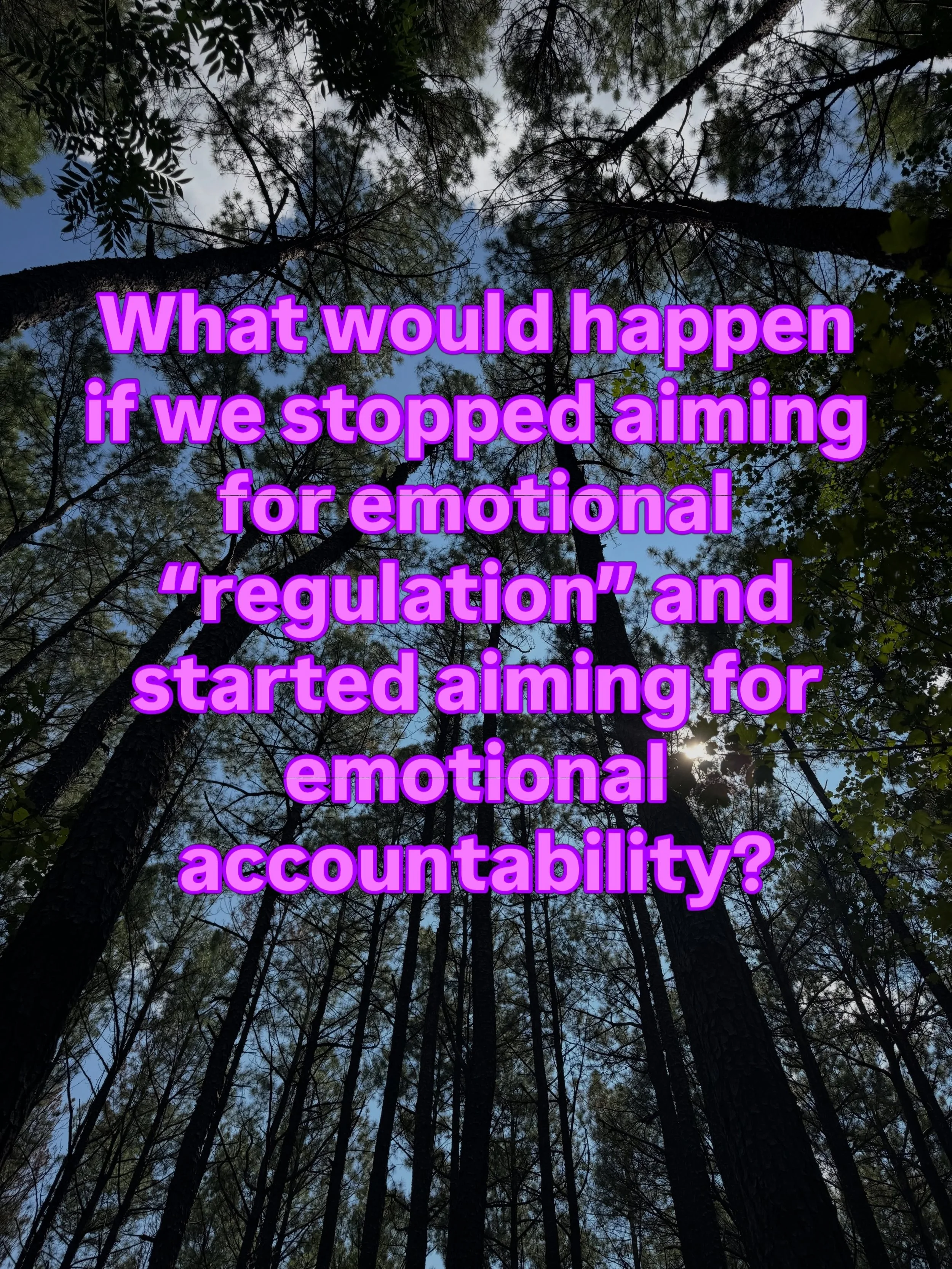I&rsquo;ve thought a lot for a long time about this word regulation in relationship to emotions. I made a post a while back about how I don&rsquo;t really like it, I think it&rsquo;s aimed too much at an idea of control that is both unrealistic and o