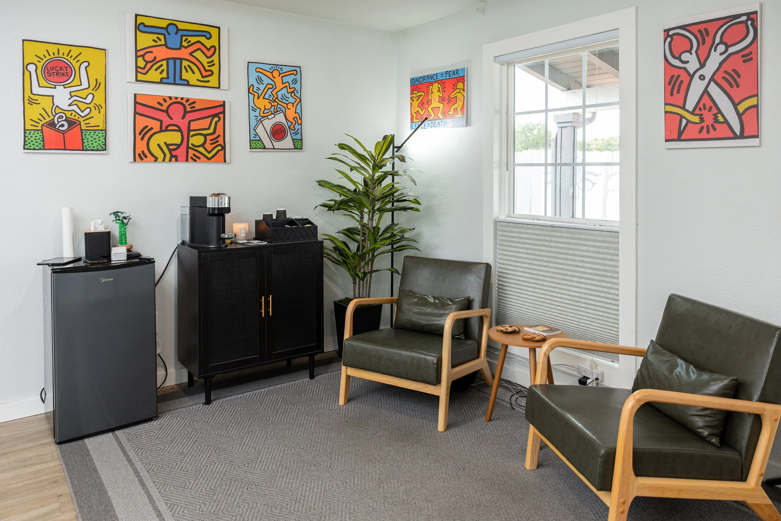 Interior at common space barbershop 