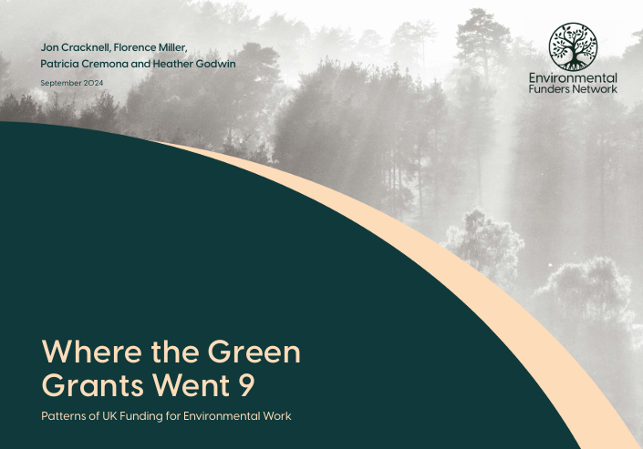 (WTGGW9) provides an overview of environmental giving in the year 2021/22 by UK foundations and lotteries.