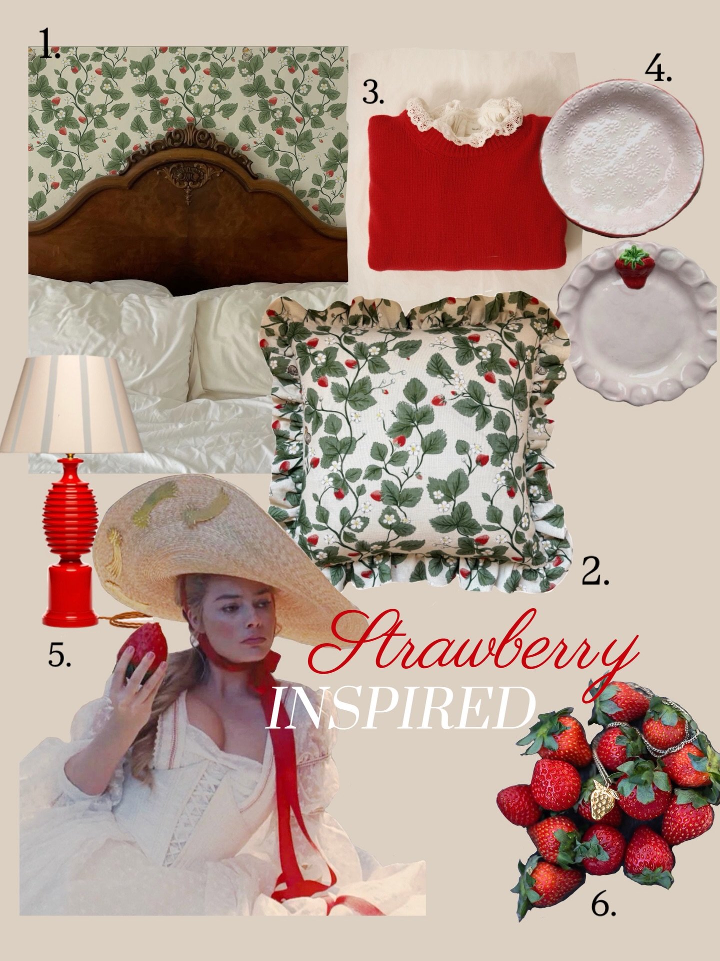 Red is everywhere right now and strawberries are having a serious moment too 🍓
I&rsquo;ve been loving how they&rsquo;re woven through Emerald Fennell&rsquo;s Wuthering Heights film, and it felt like the perfect excuse to round up a few strawberry-an