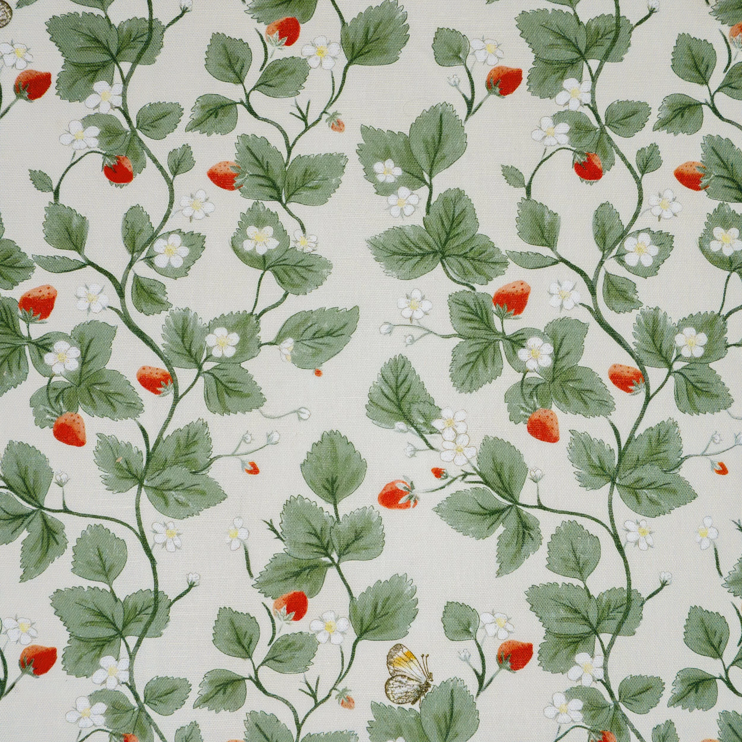 Trailing Strawberries Fabric