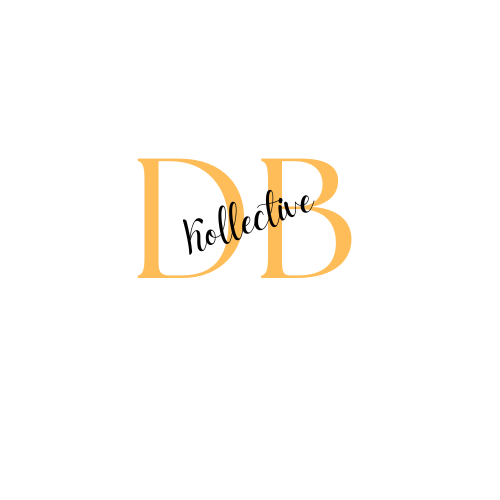 A logo with large gold letters 'D' and 'B' and the word 'holistic' written diagonally across it in black cursive