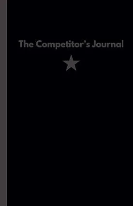 The cover of The Competitor's Journal with a black background, gray text, and a gray star in the center.
