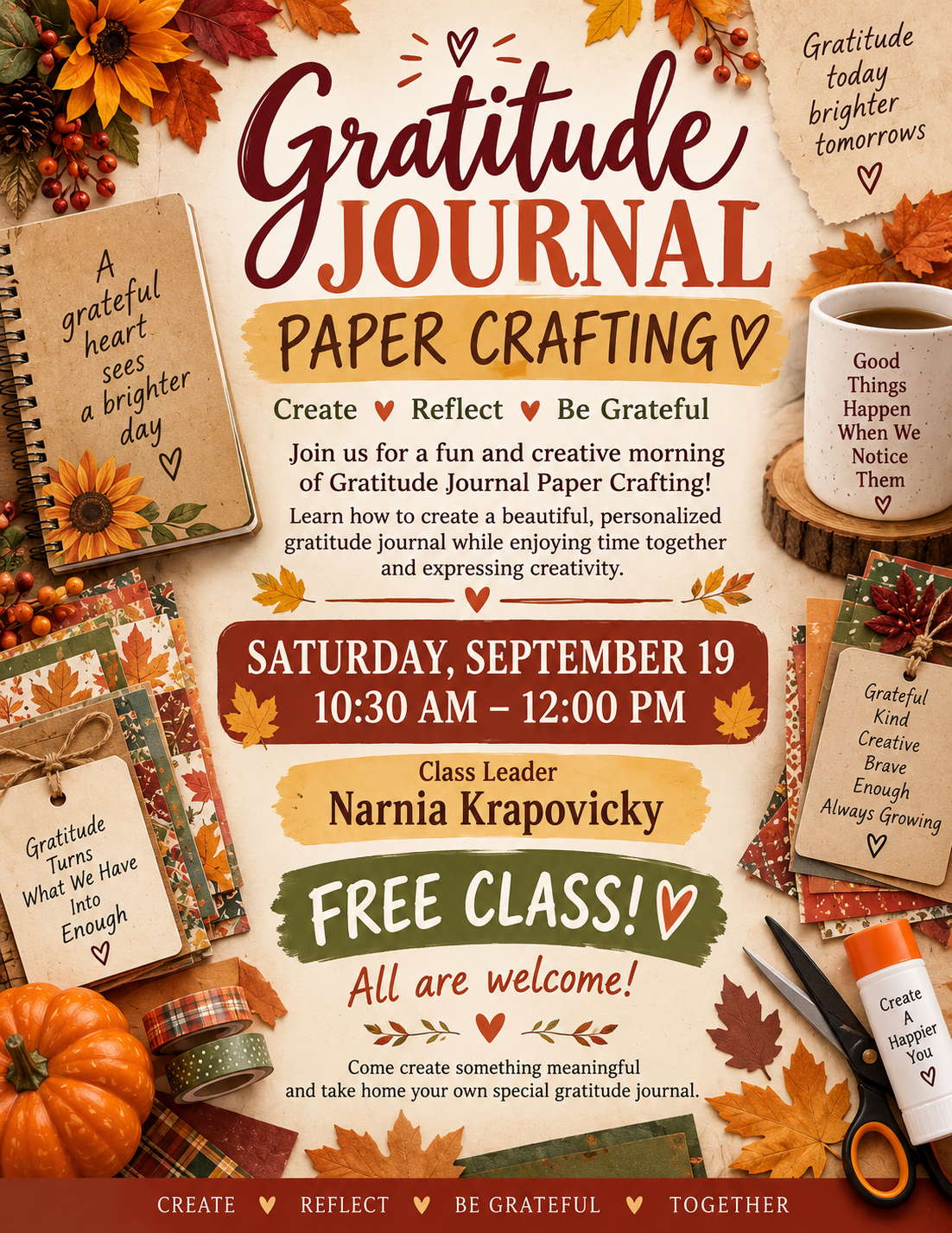 Gratitude Journal Paper Crafting