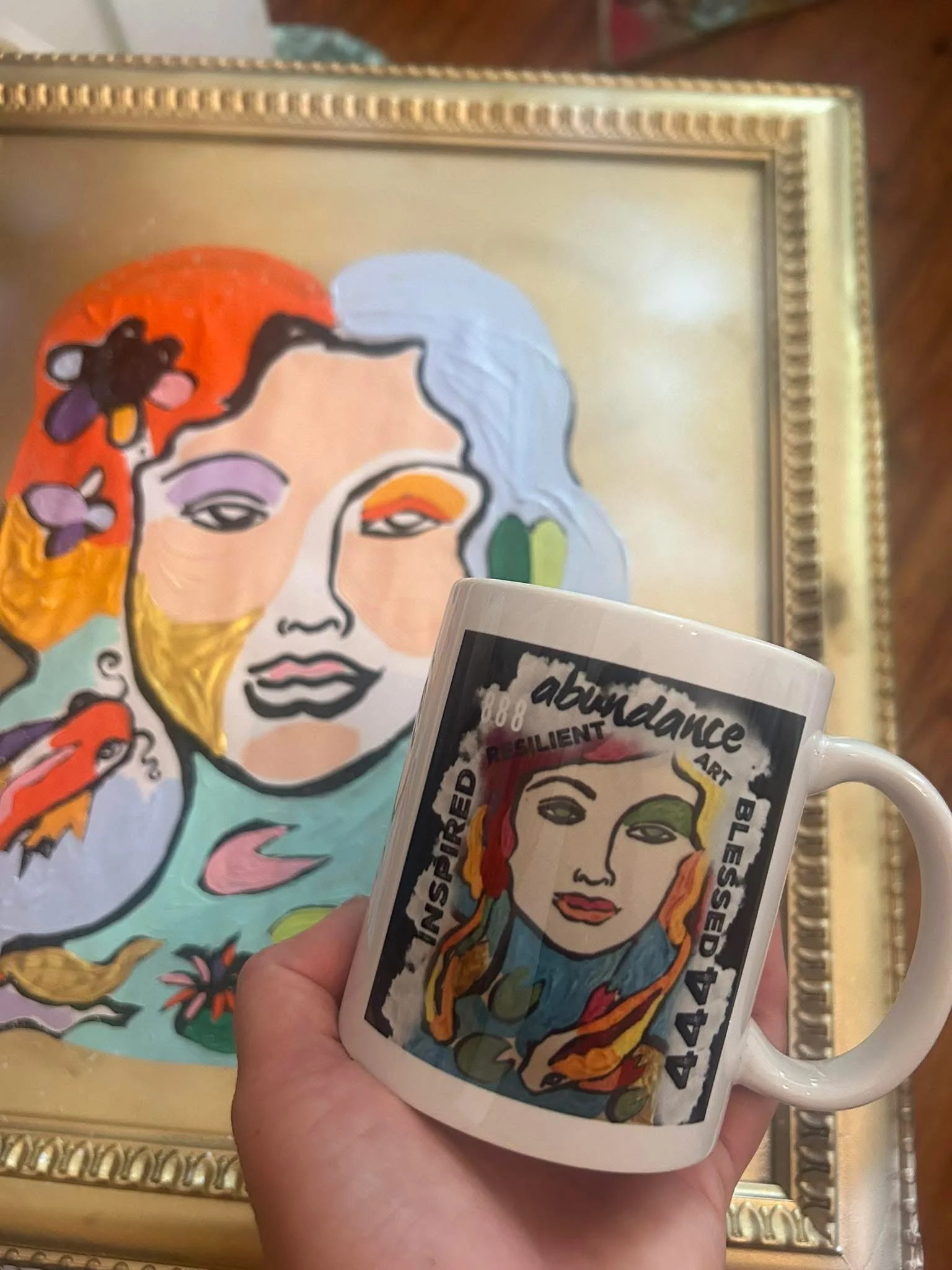 set intentions for abundance 444 888 mug