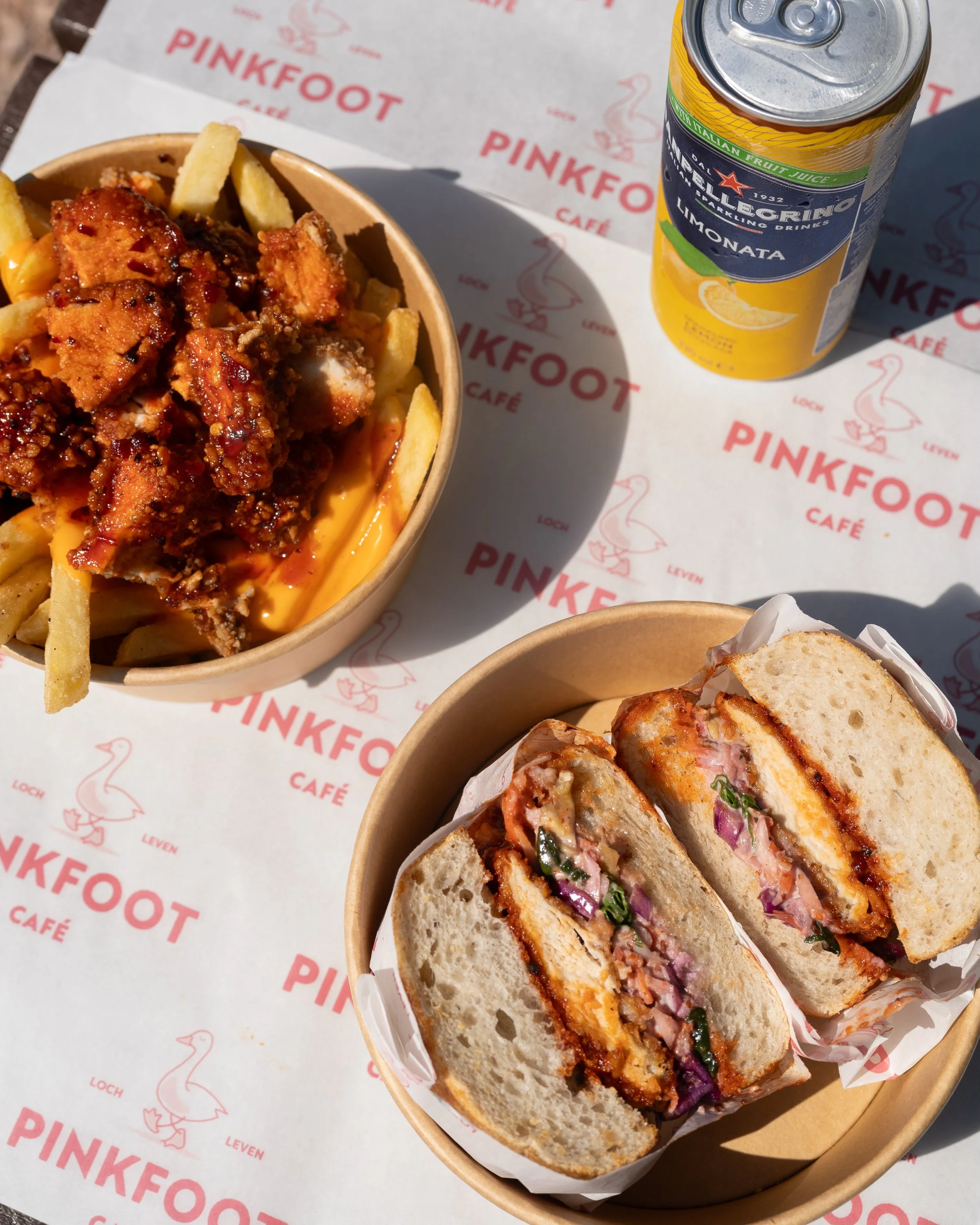 Hot Goose Summer has landed 🪿☀️ 

Hot honey crumbed chicken, crisp apple, mustard slaw on toasted focaccia&hellip; paired with loaded fries piled high with crispy chicken, sweet chilli and cheese sauce 🧀 🍟 

Not saying this is the perfect lunch, b