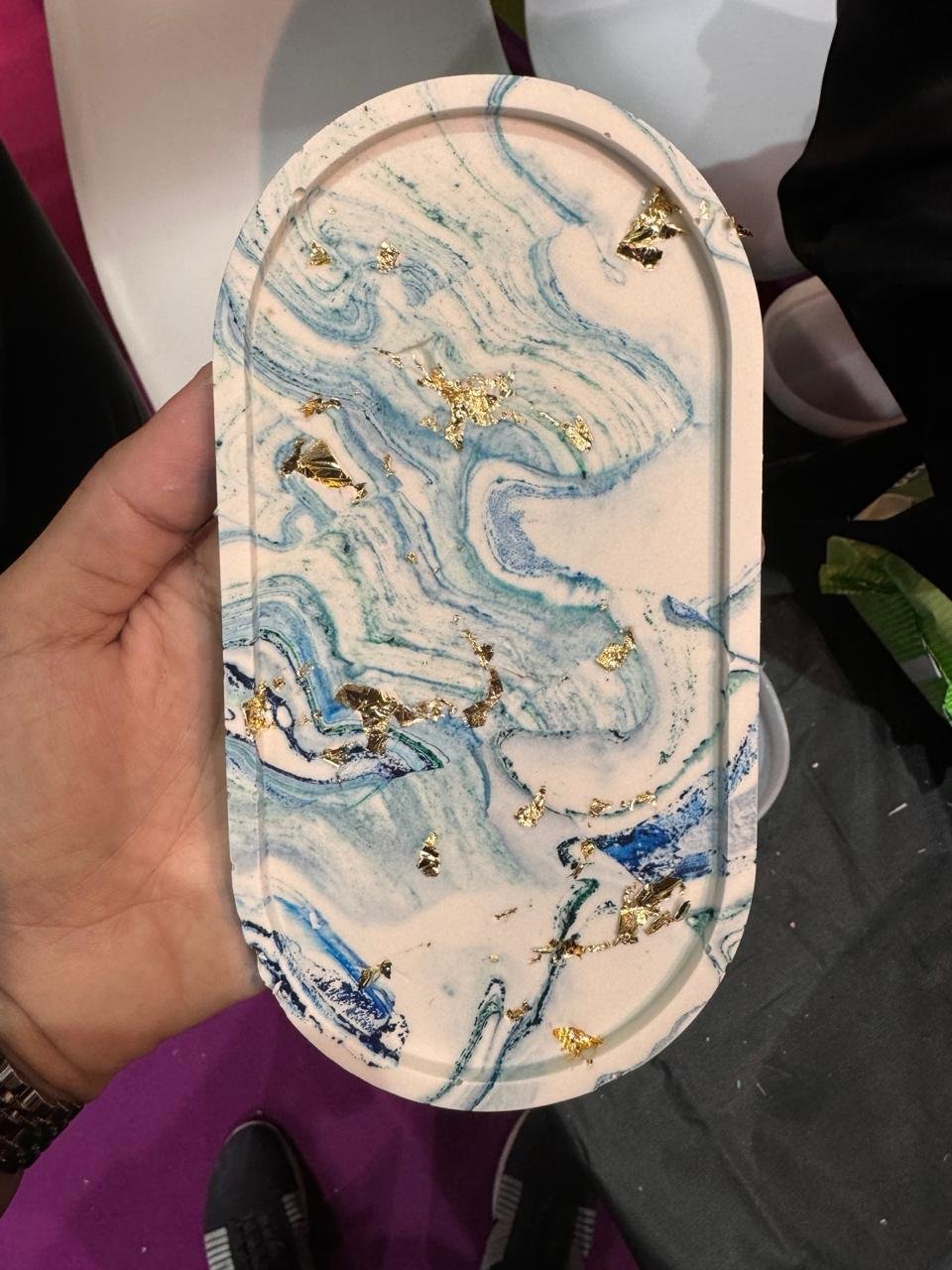  Jesmonite Tray Workshop. 
 A fast-paced, hands-on creative experience using eco-friendly Jesmonite resin. Participants mix, pour, and design their own trinket tray.
 From 299pp AED. 
 
Category: Team Building & Social,
Category: Team Wellbeing,
 