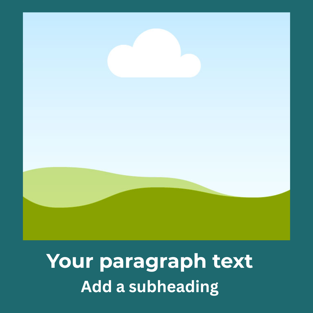 Simple digital illustration of a light blue sky with a white cloud above rolling green hills.