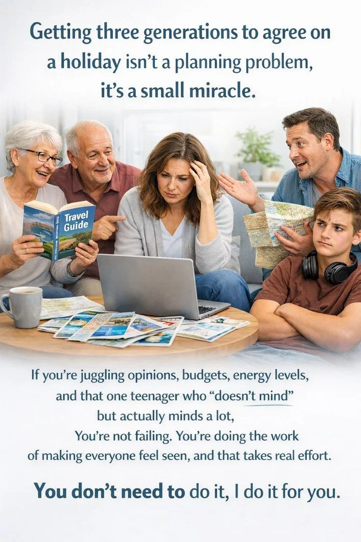 𝗧𝗵𝗿𝗲𝗲 𝗴𝗲𝗻𝗲𝗿𝗮𝘁𝗶𝗼𝗻𝘀, 

𝗼𝗻𝗲 𝗶𝘁𝗶𝗻𝗲𝗿𝗮𝗿𝘆. 

𝗖𝗼𝗻𝘀𝗶𝗱𝗲𝗿 𝗶𝘁 𝗵𝗮𝗻𝗱𝗹𝗲𝗱.