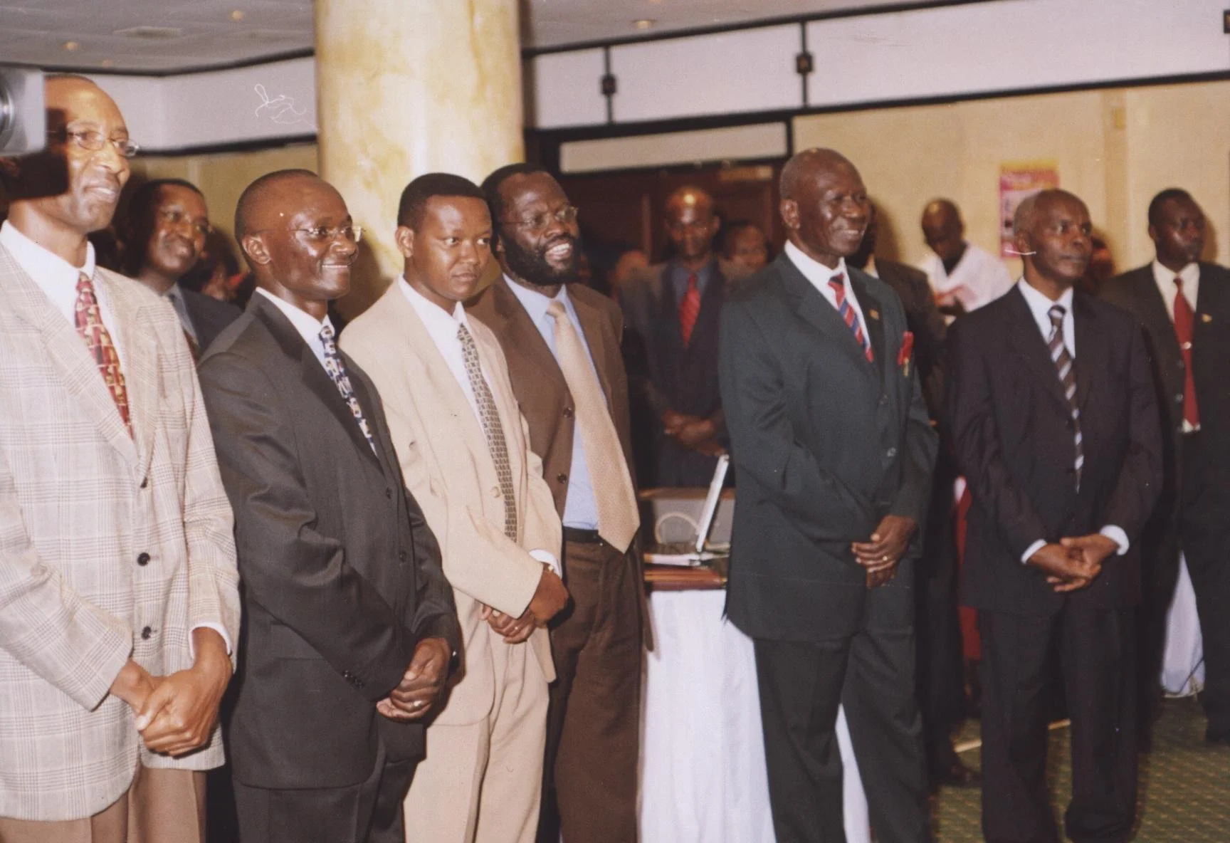 With author Fred Geke, Dr. Alfred Mutua, Hon. Prof. Anyang’ Nyong’o, Hon. Dr. Arthur Moody Awori, and Hon. Prof. Kivutha Kibwana.