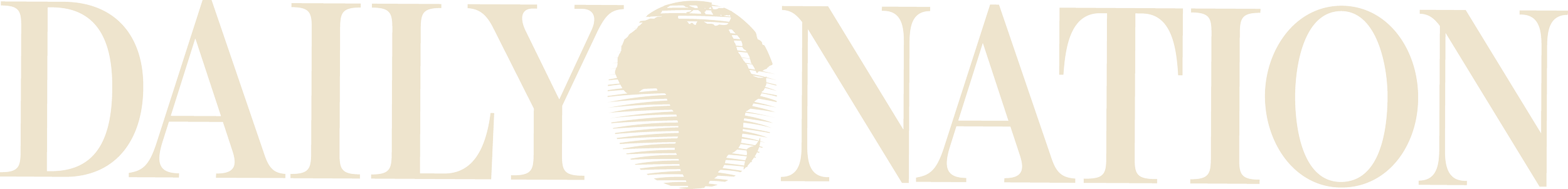 Logo of Daily Nation with the words in large beige letters and a globe on the letter 'O'