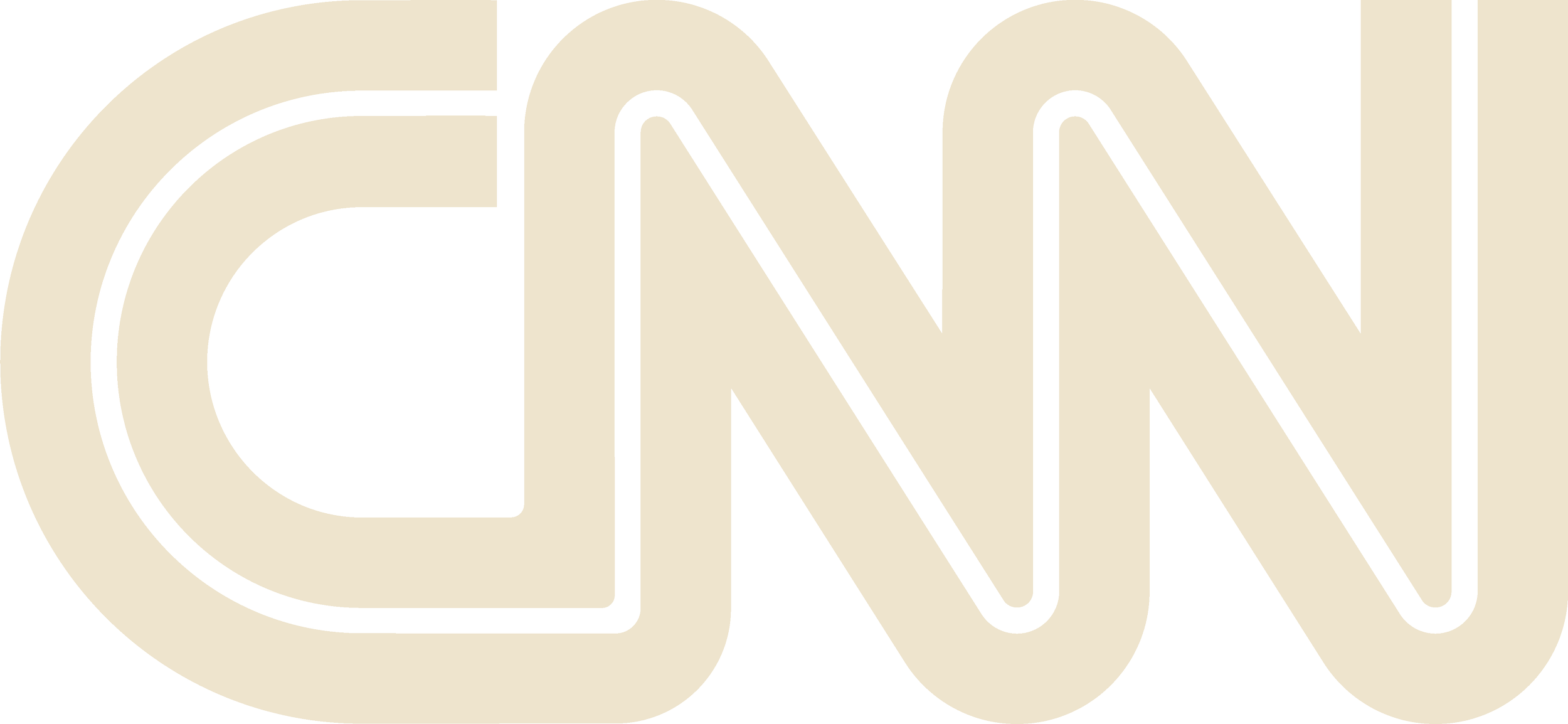 The CNN logo in black and beige colors.