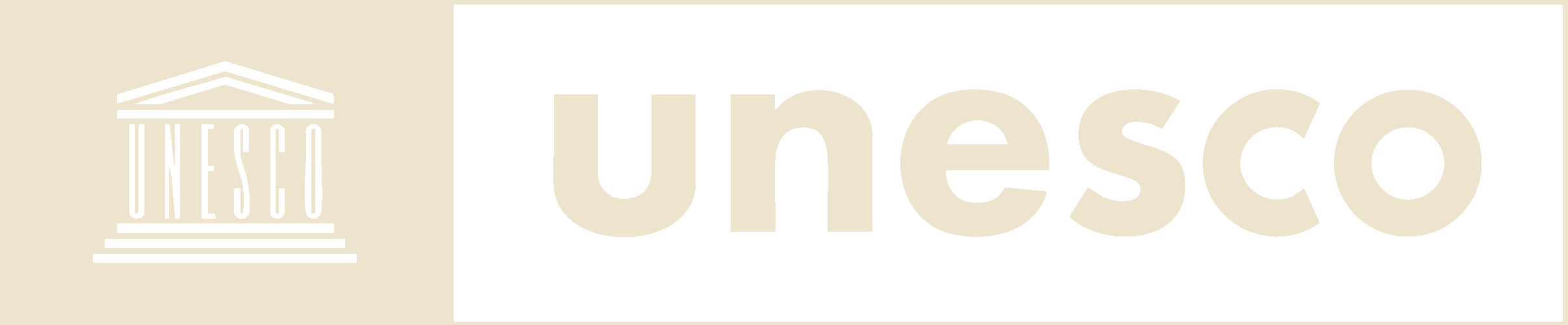 UNESCO logo with a stylized building and the word 'unesco' in bold letters.