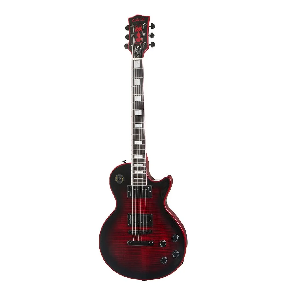 New Chill Cat Limited Custom Bat Edition Vintage Red Widow Electric Guitar
