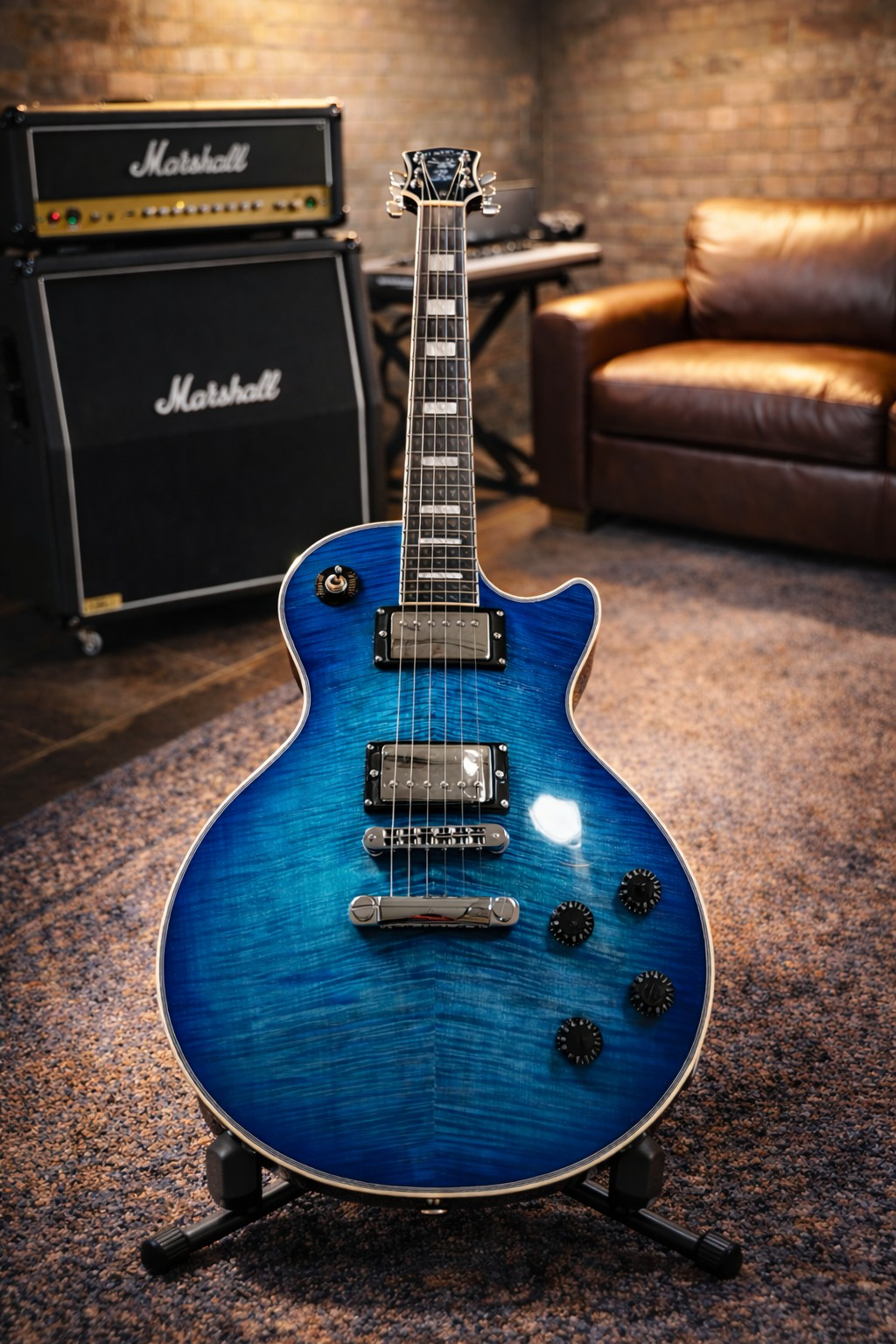 New Chill Cat Limited Custom Ocean Blue Electric Guitar