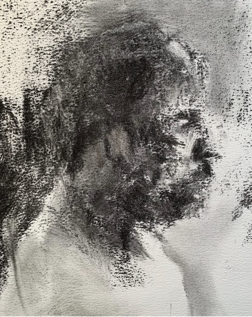 Mathew. Charcoal on paper 4 x 6cm 2024