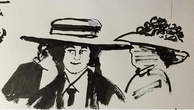 Death in Venice. 1971 d. Lucino Visconti 10x8 cms pen on paper 2023