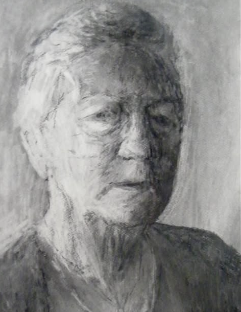 Tinka. Charcoal on paper 40 x 65cm 2021