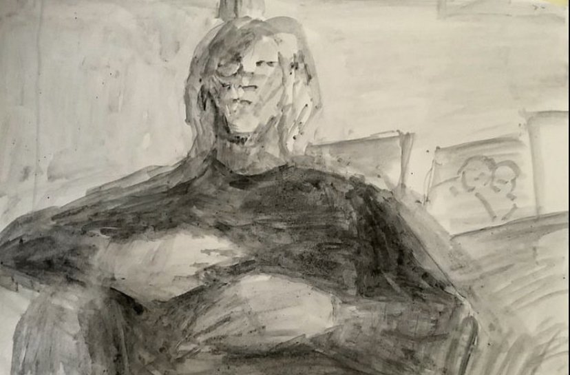 Moss Sleeps. 2022 Acrylic on paper 20 x30cm