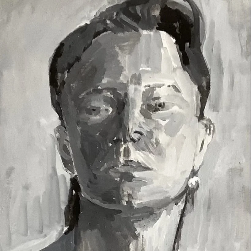 Portrait of a Woman. Acrylic on paper  40 x 56cm 2021