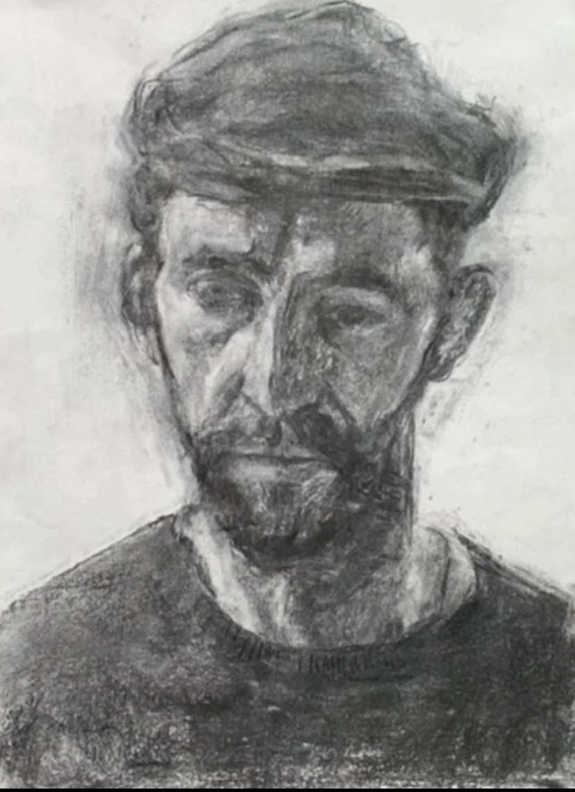 David. 2013 Charcoal on paper 51 x 40cm