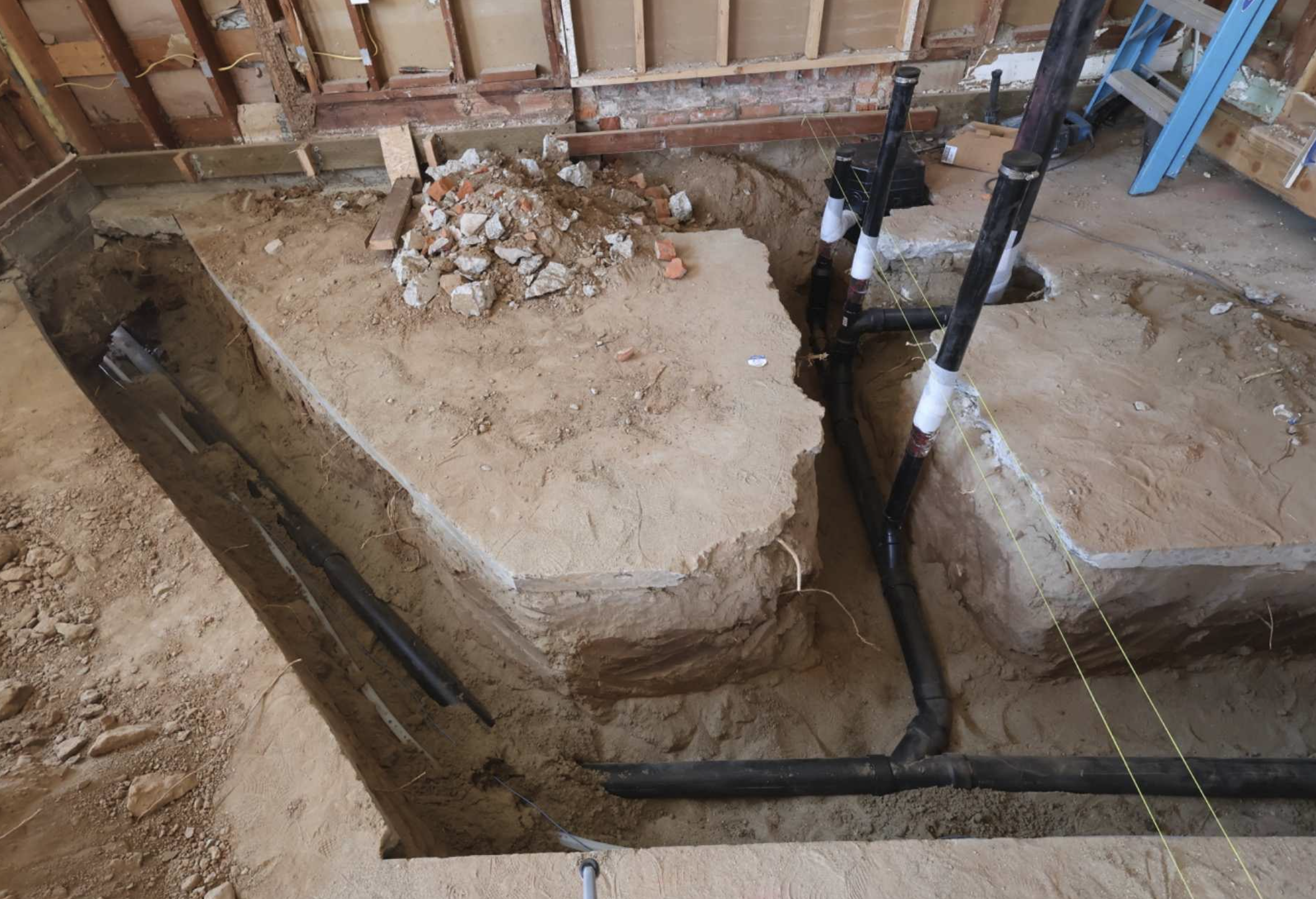 foundation plumbing, rough plumbers, slab leak repair near me