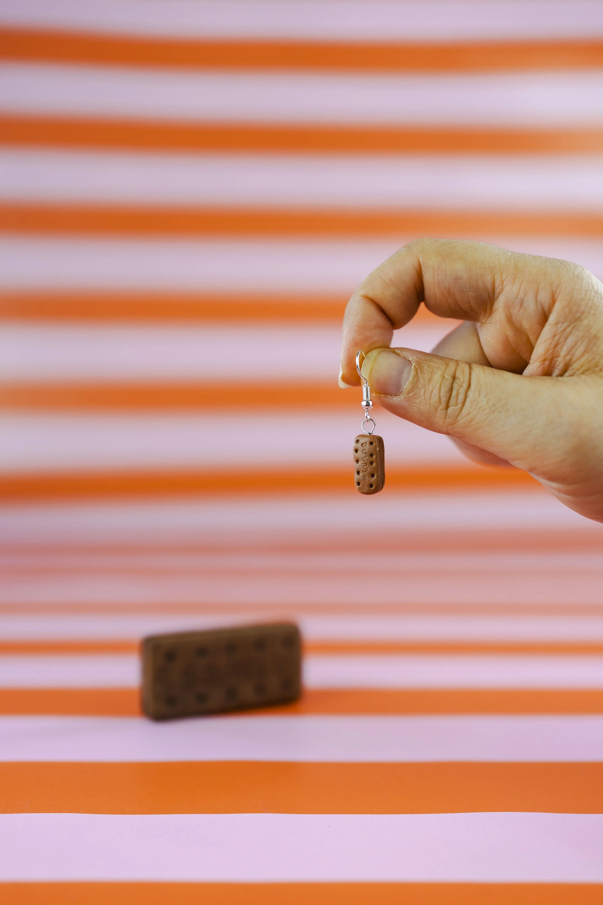 bourbon biscuit earrings