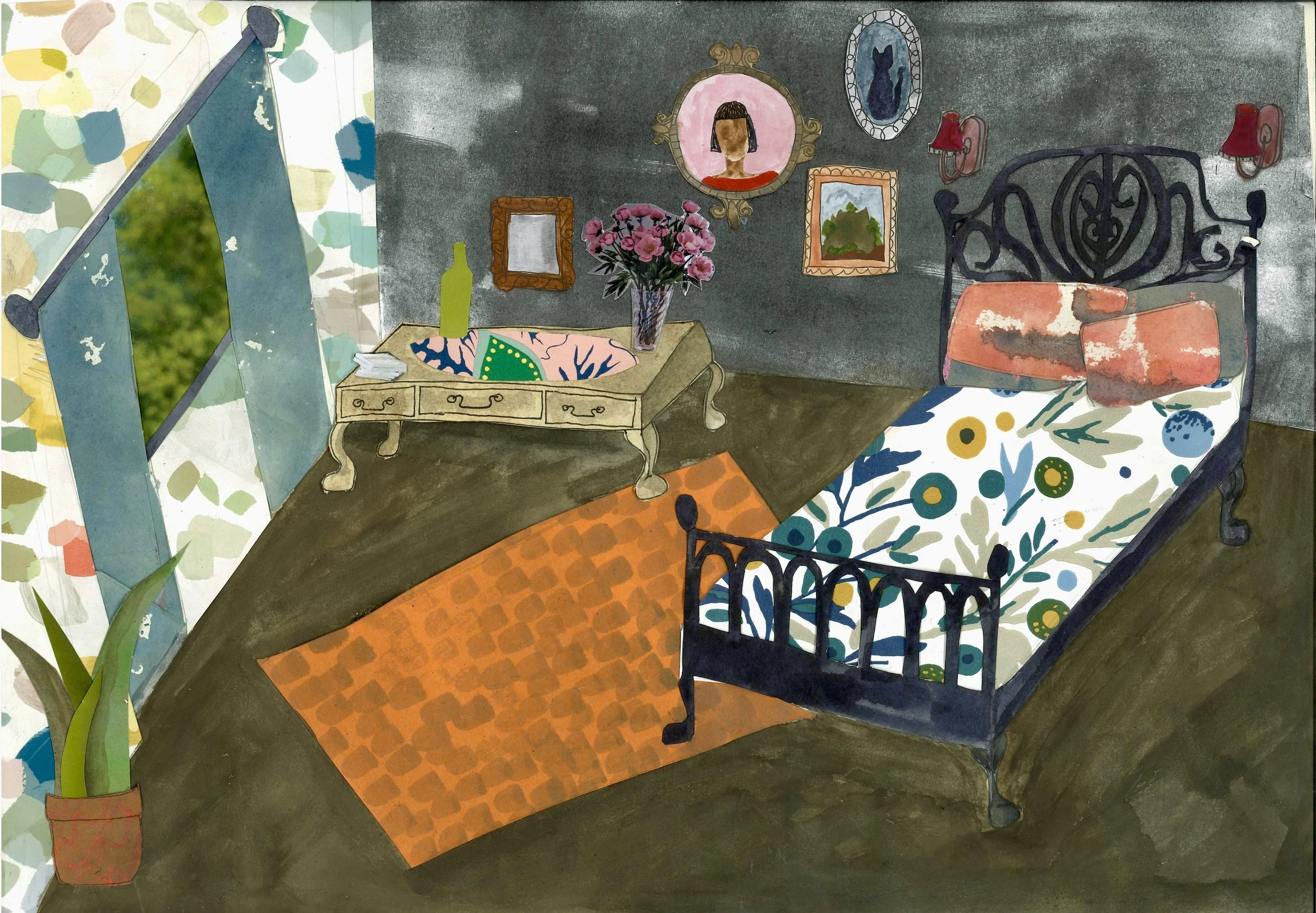 a bedroom©

paper, pen, ink, paint