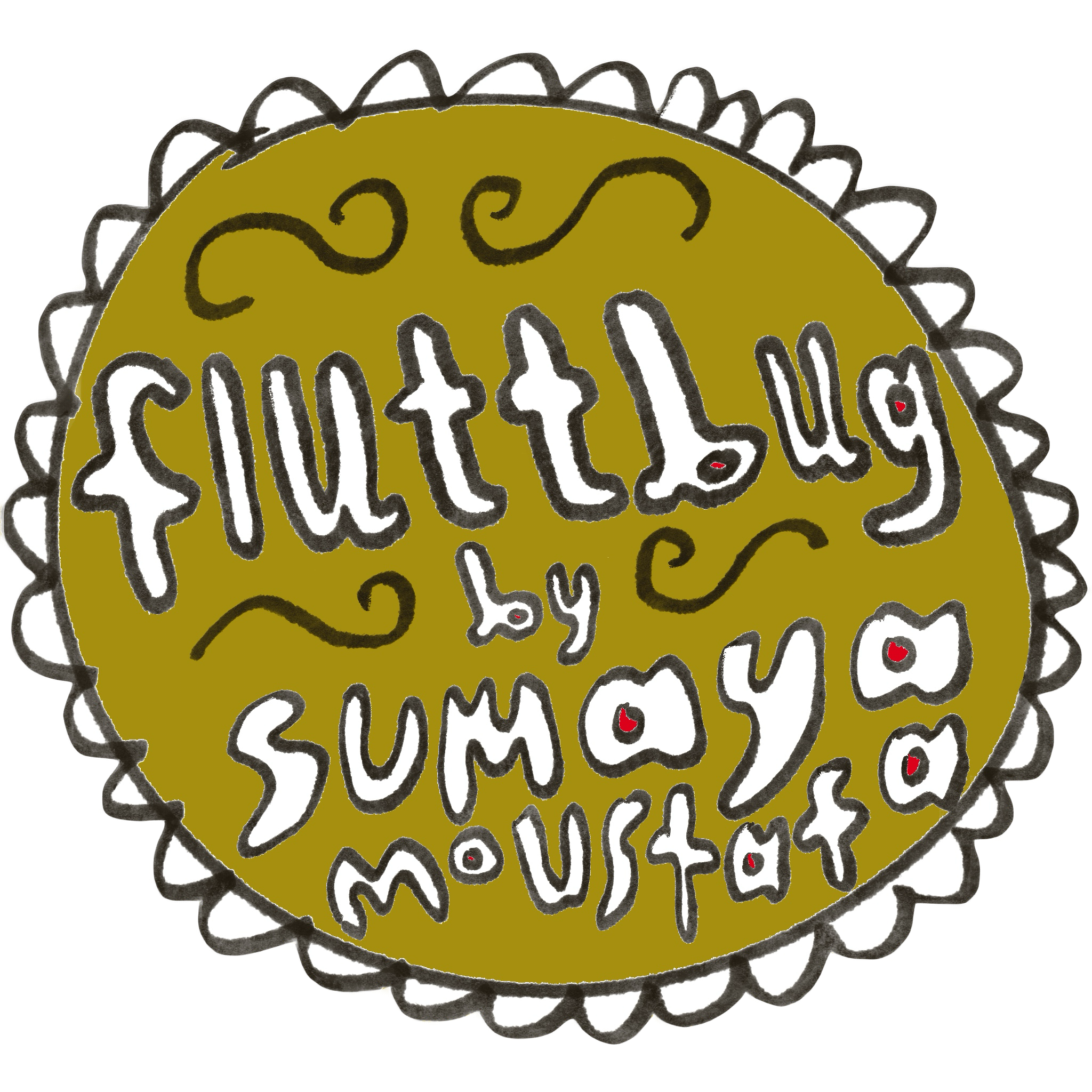 Hand-drawn summer-themed logo with text saying