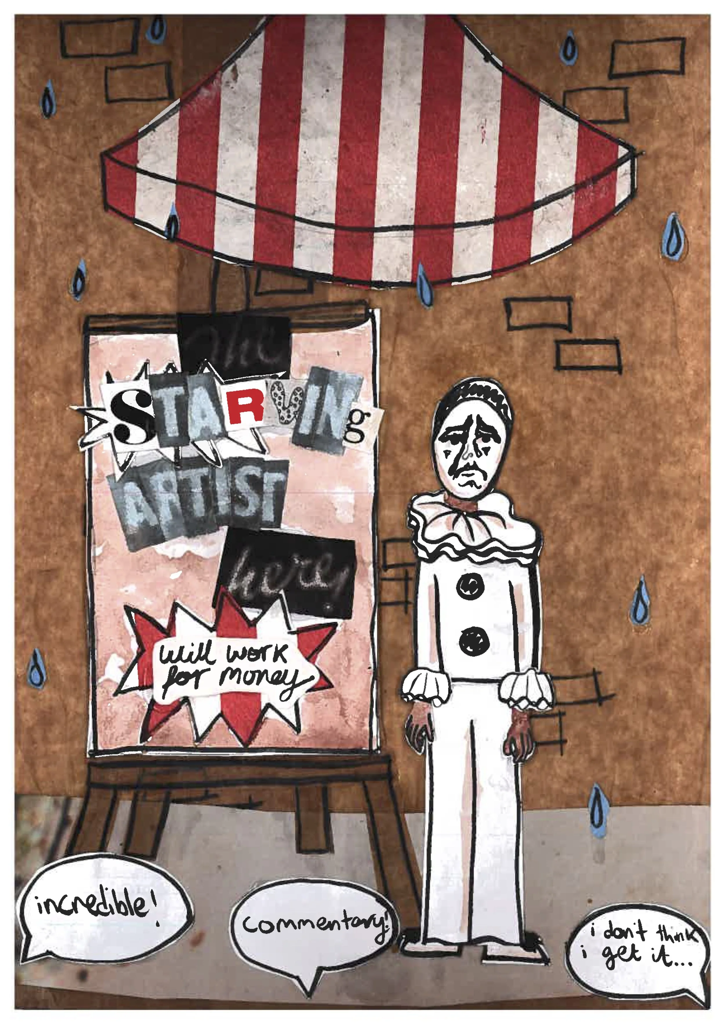 The Performer© 

Illustration for article |  How we killed the casual artist | Magdalena Styś | Disobedient Magazine

paper, ink and watercolour